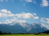 Blick von Farchant auf das Zugspitzmassiv...